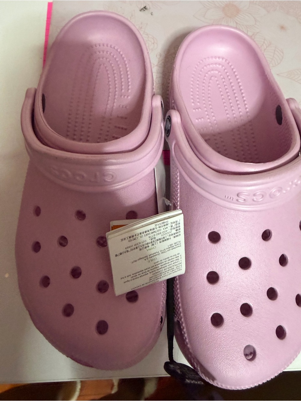 women Pink Crocs-Style Comfort Clog